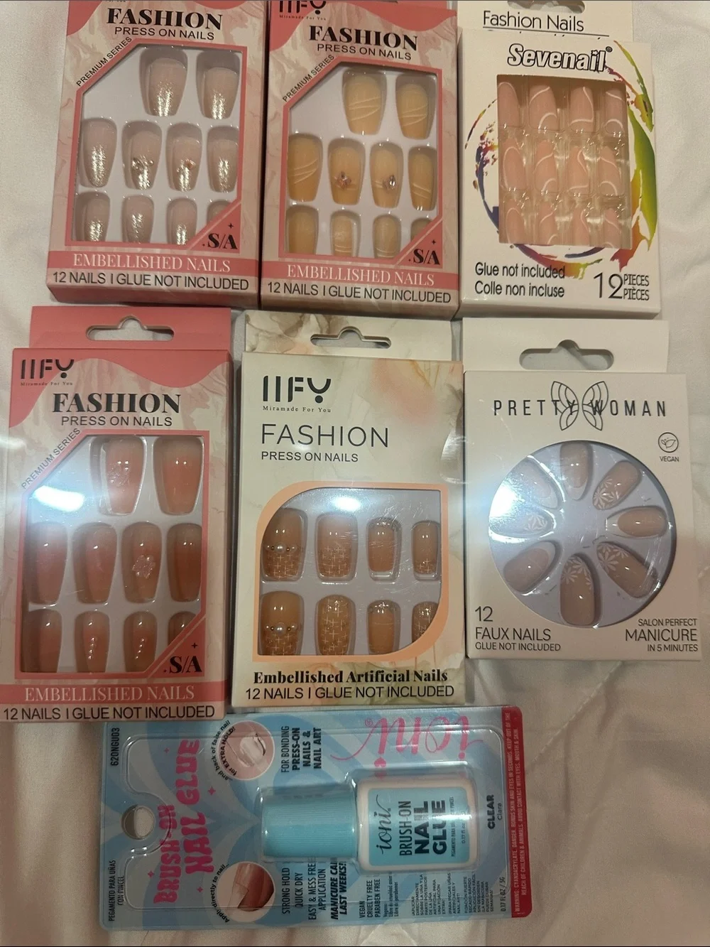Seven7 Neutral & Nude Press-On Nails Assortment